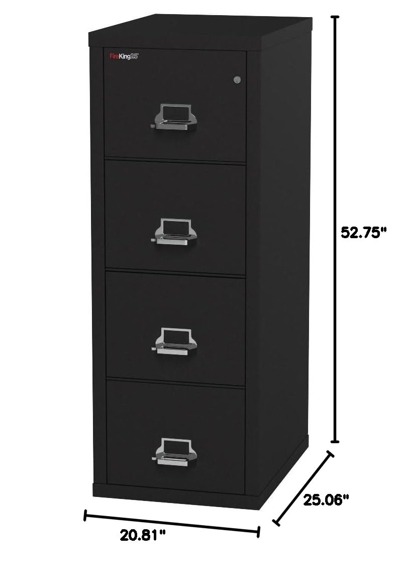 Black 4 Drawer Legal Fire Rated File Cabinet M212498