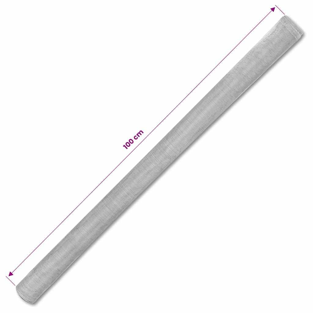 Aluminum Mesh 39.4x196.9 Inches Silver O134514