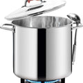 24 Quart Stainless Steel Stockpot with Lid H374137