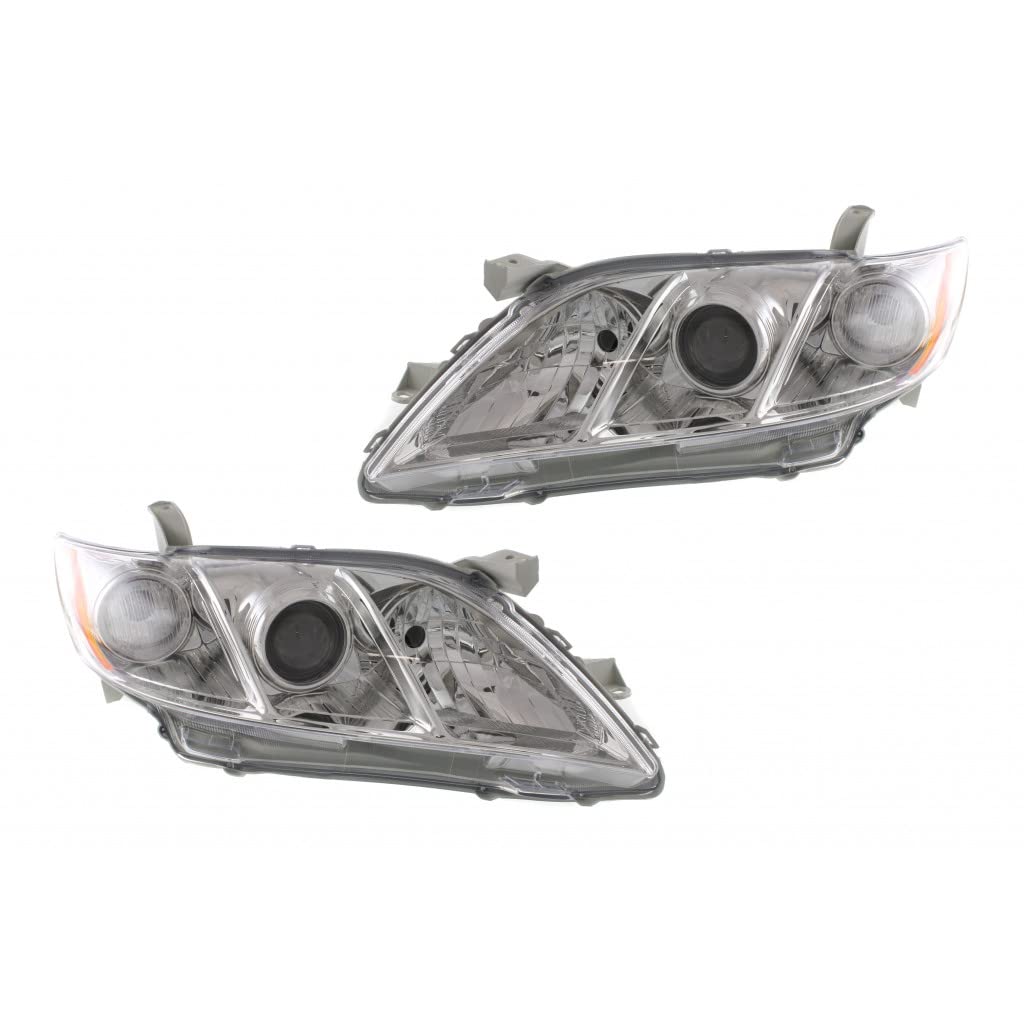 Toyota Camry Headlight Unit 2007 2008 2009 Pair Driver and Passenger Side Replacement G580208