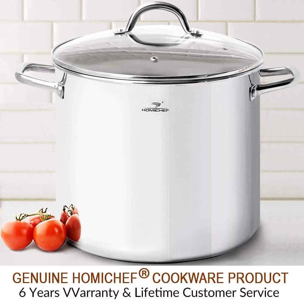 24 Quart Stainless Steel Stockpot with Lid H374137