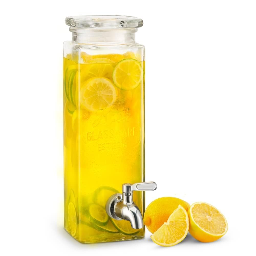80 oz Glass Drink Dispenser with Spigot U214899