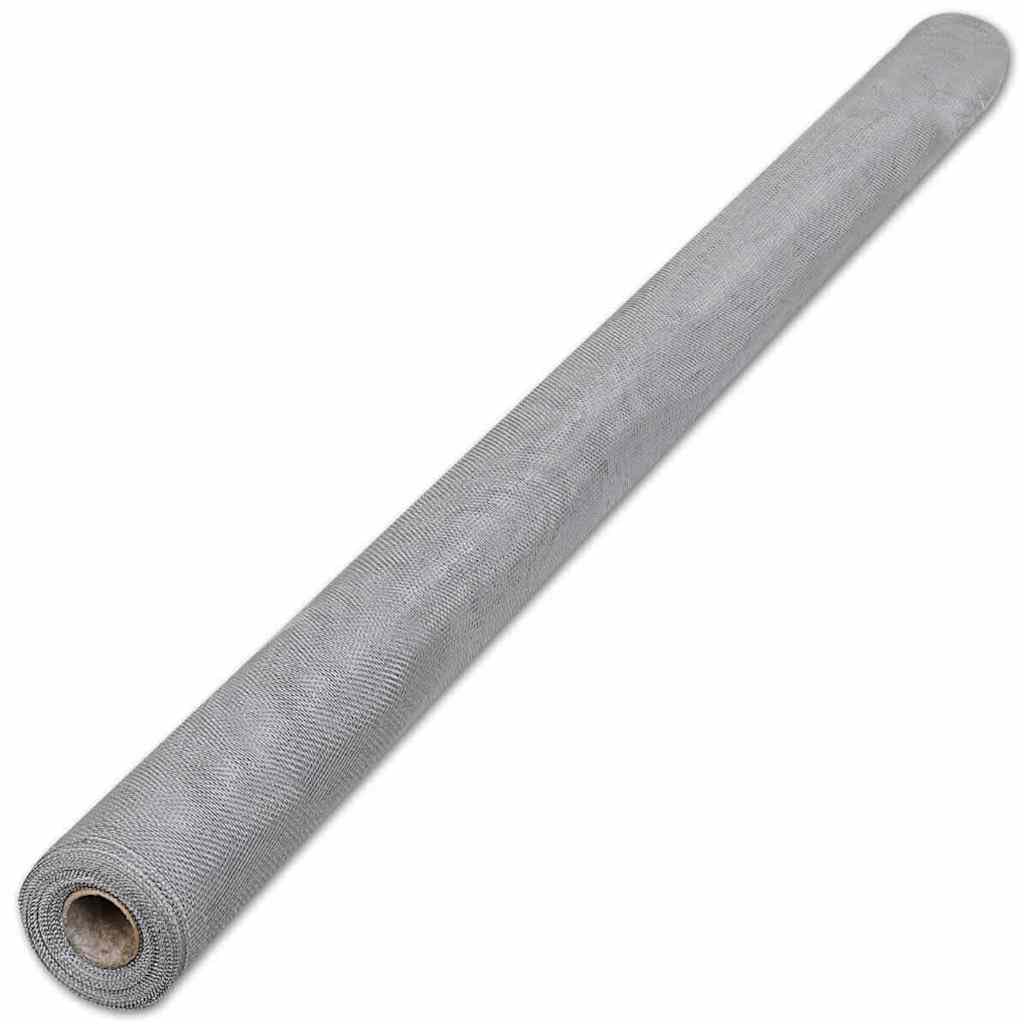 Aluminum Mesh 39.4x196.9 Inches Silver O134514