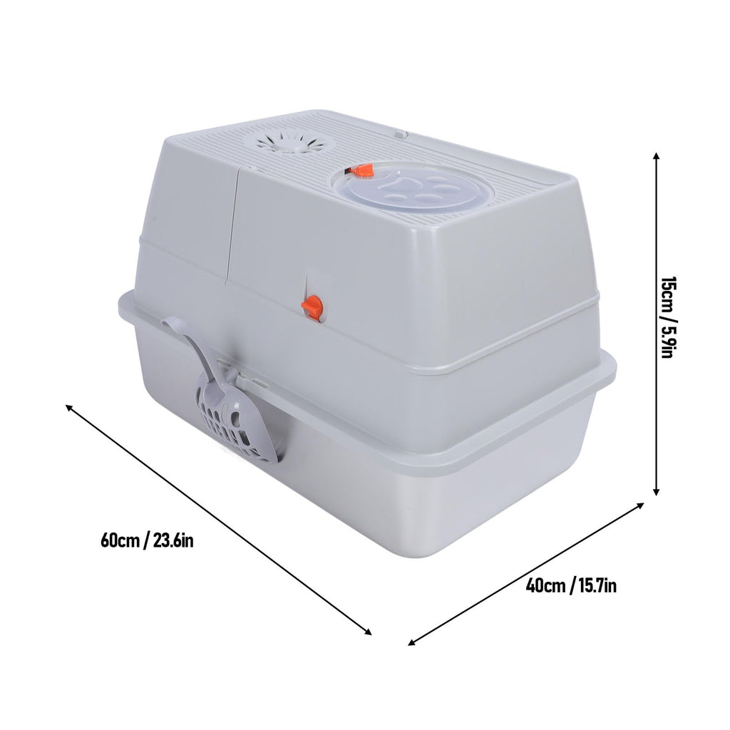 Enclosed Stainless Steel Extra Large Cat Litter Box G879558