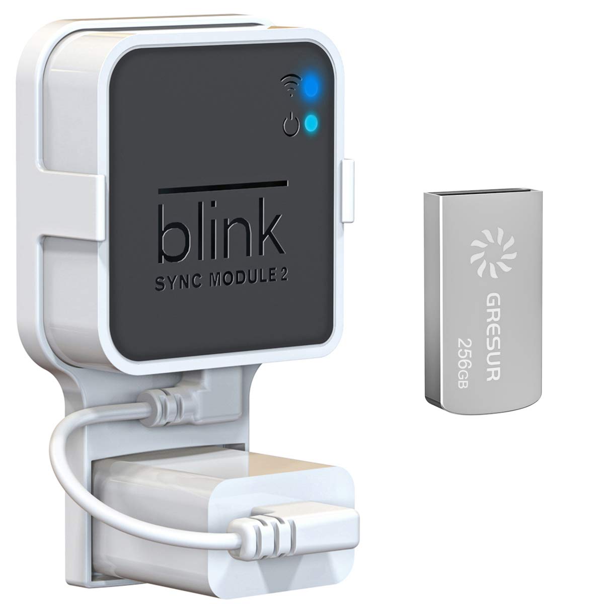 256GB USB Flash Drive with Outlet Wall Mount F2843