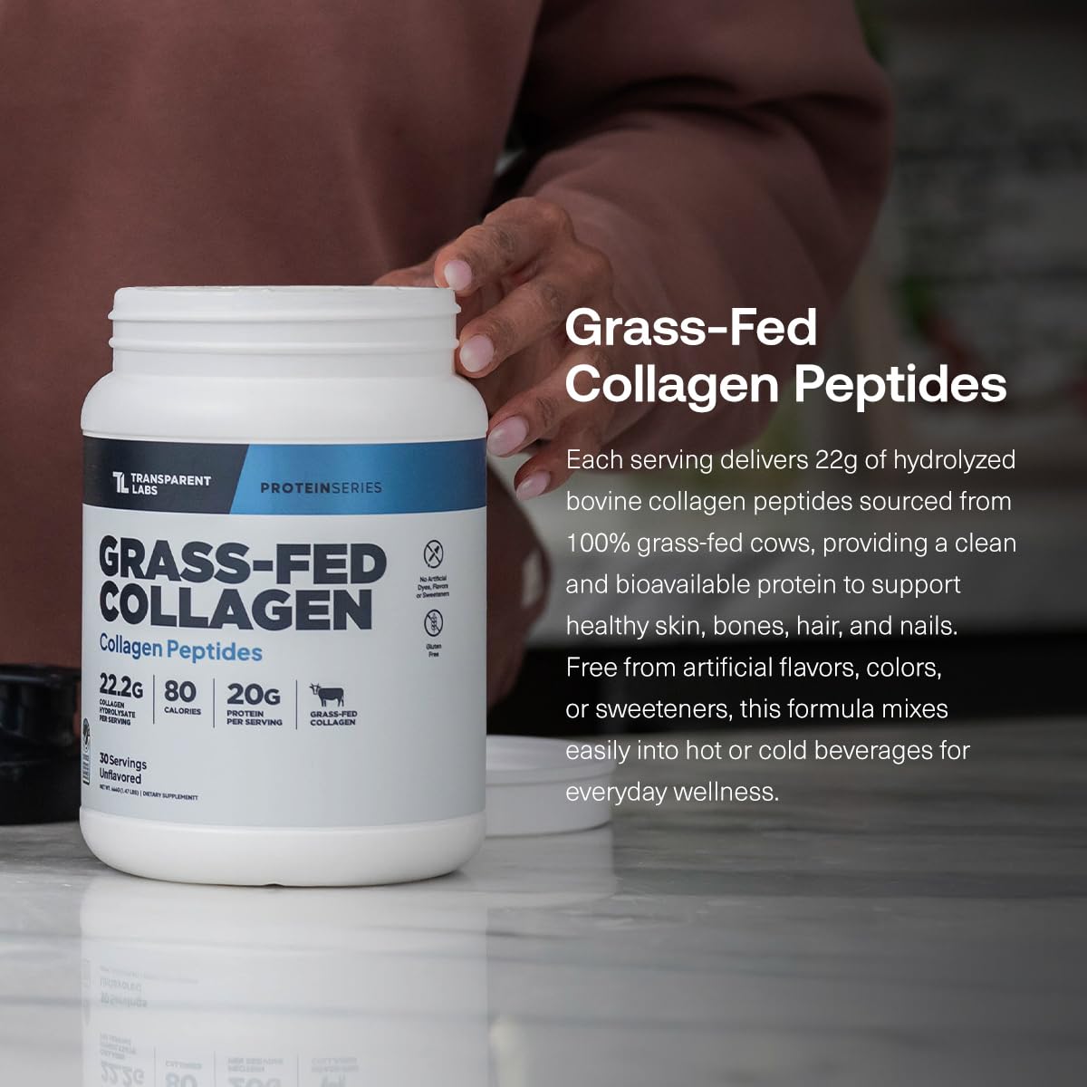 Grass-Fed Collagen Peptides, 30 Servings, Unflavored L3229