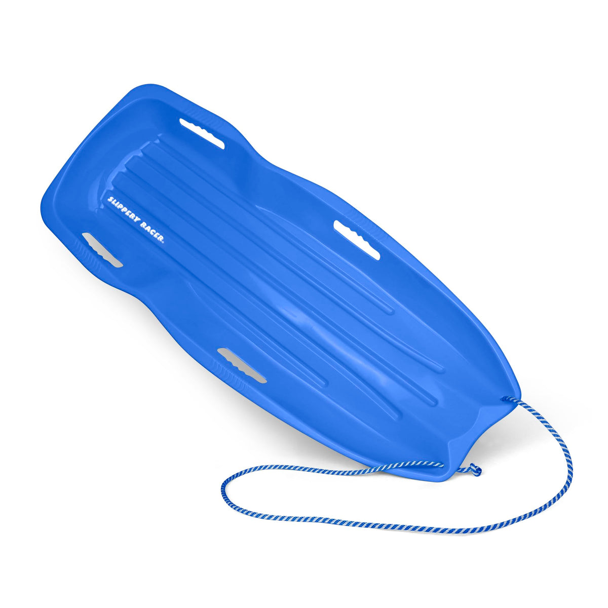 Kids Plastic Snow Sled with Pull Rope and Handles, Blue Z5414