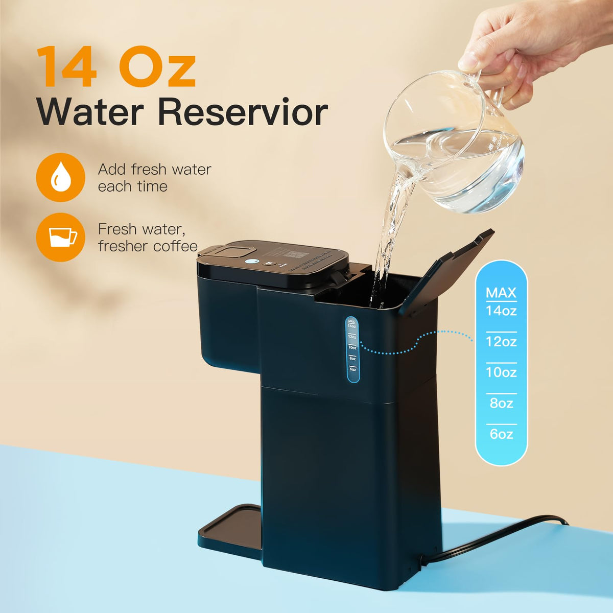 Mini Single Serve Hot and Iced Coffee Maker W363