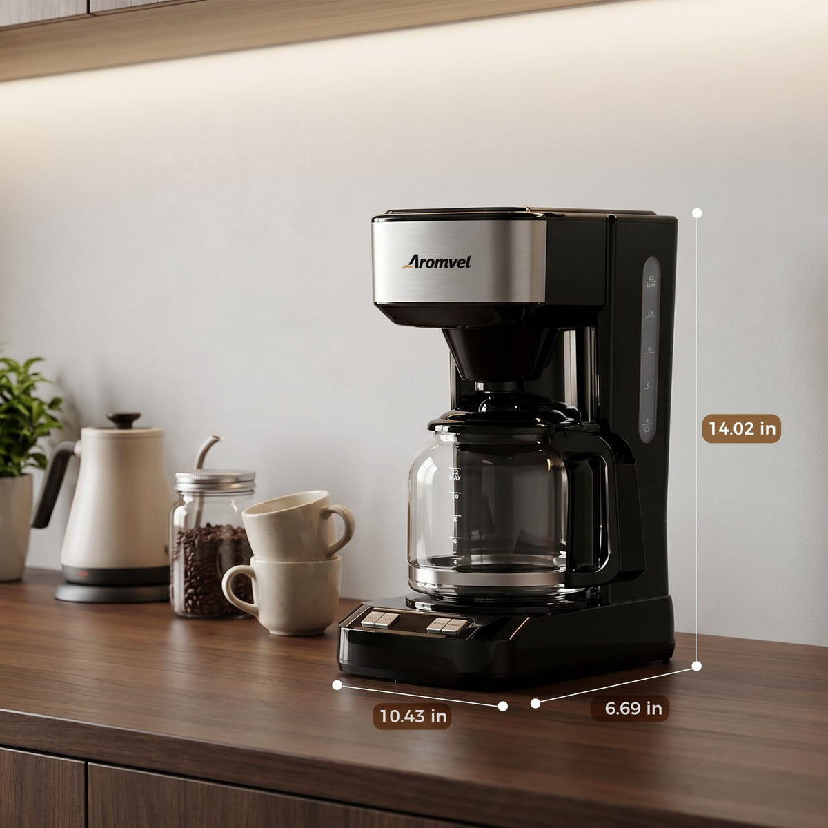12 Cup Coffee Maker with LED Display Y348543