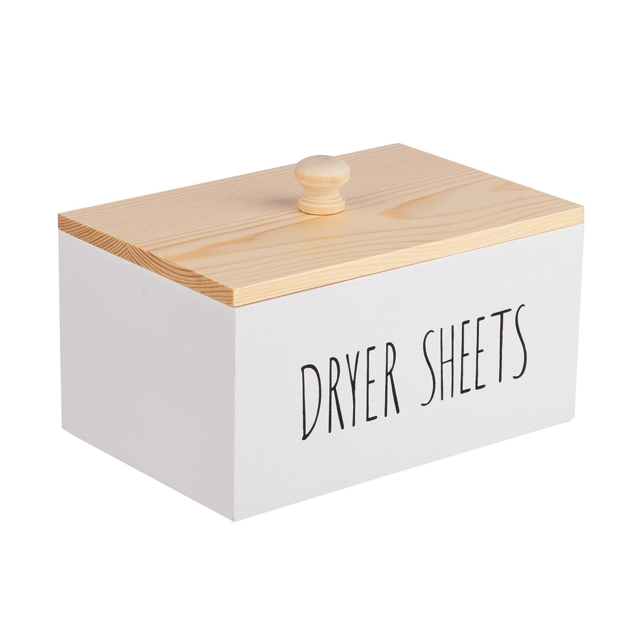 Wood Laundry Detergent Dispenser Holder with Lid F31258