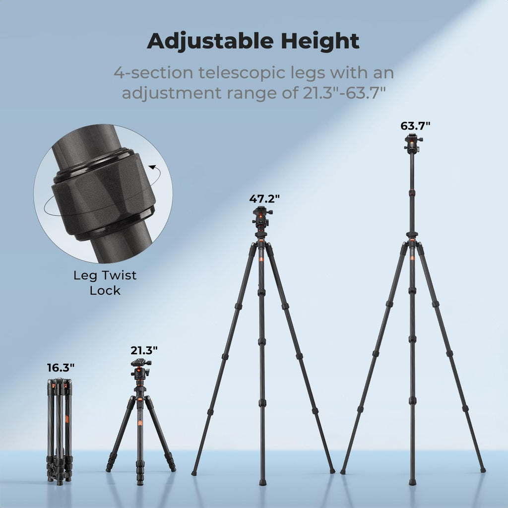Carbon Fiber Camera Tripod with Ball Head L802340