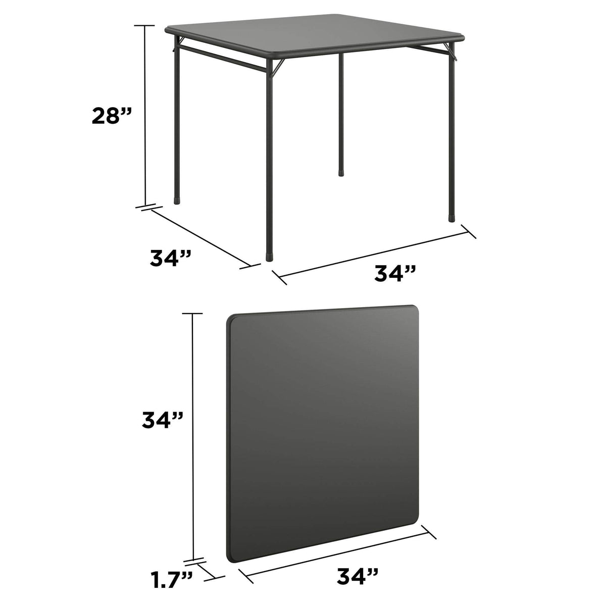 34" Square Folding Card Table J10876