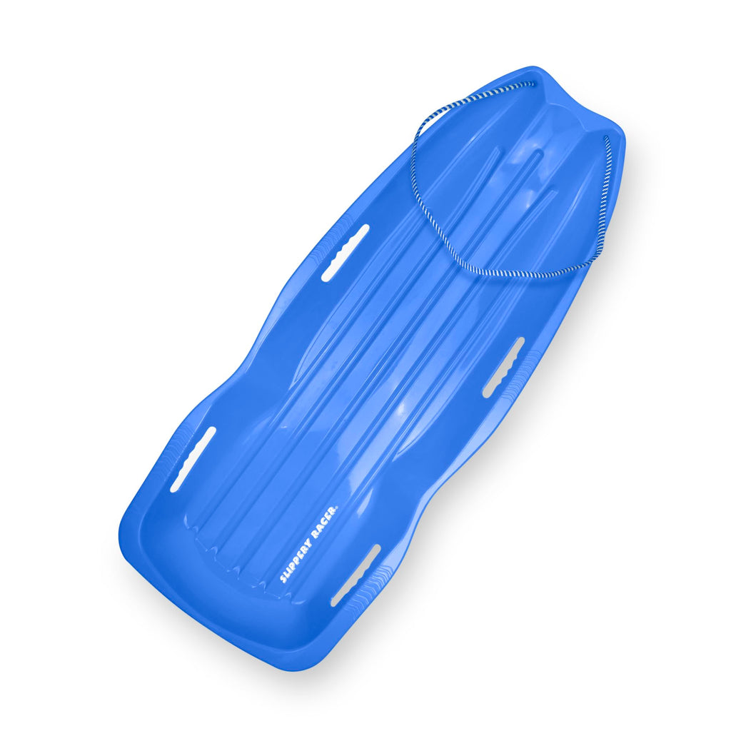 Kids Plastic Snow Sled with Pull Rope and Handles, Blue Z5414