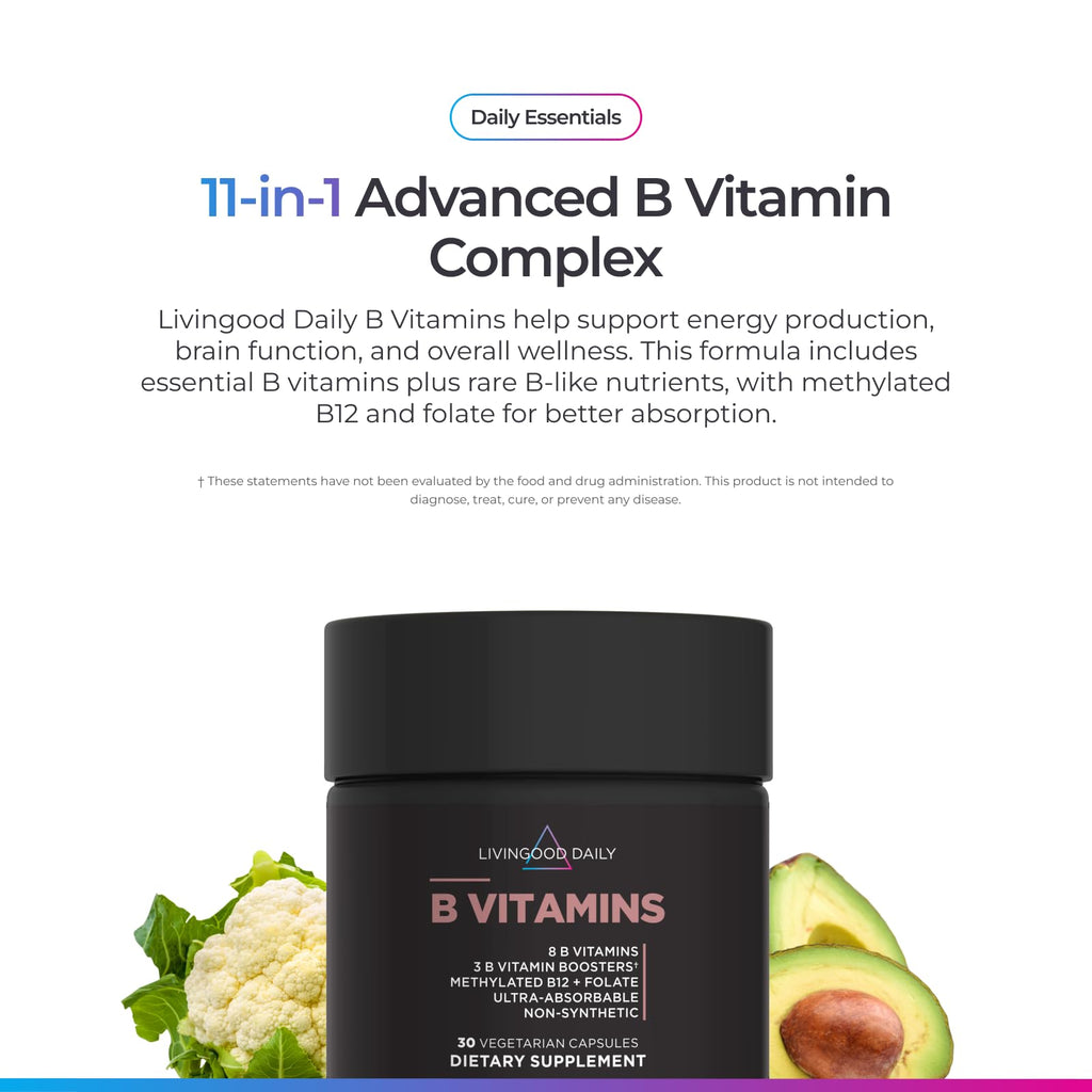 Vitamin B Complex Supplement 30 Capsules E140312