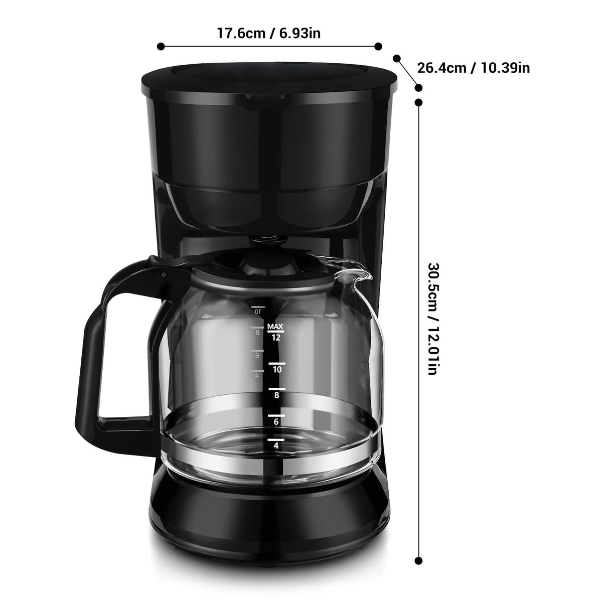 Black 12-cup programmable drip coffee maker G57440