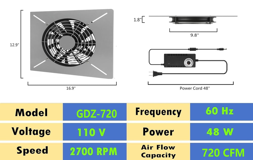 Ultra-thin Stainless Steel Ventilation Fan E6690