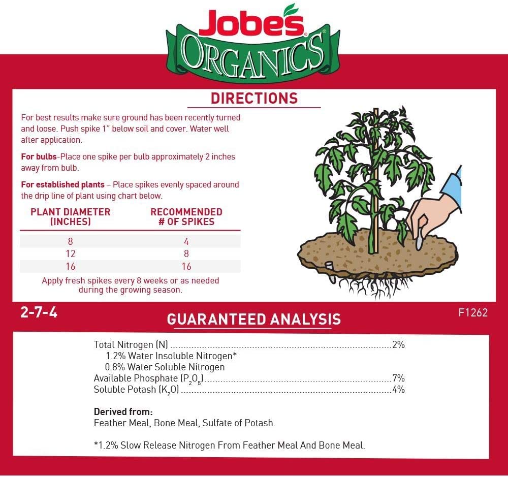 Organic Vegetable & Tomato Fertilizer Spikes, 50 Spikes M5231