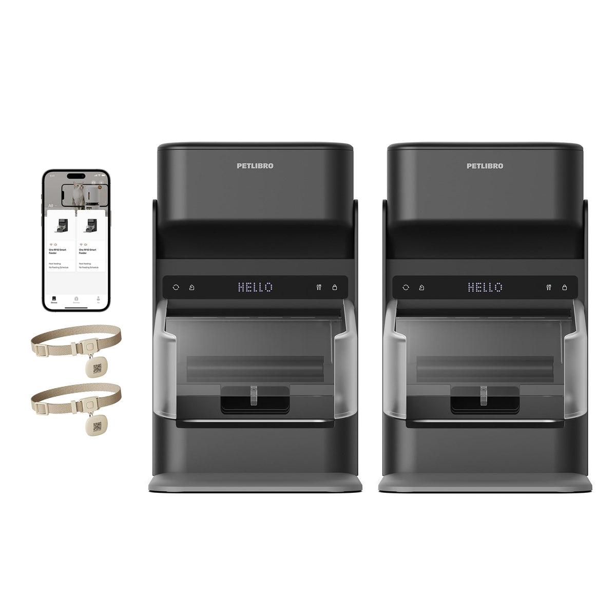 RFID Automatic Cat Feeders for 2 Cats Q209
