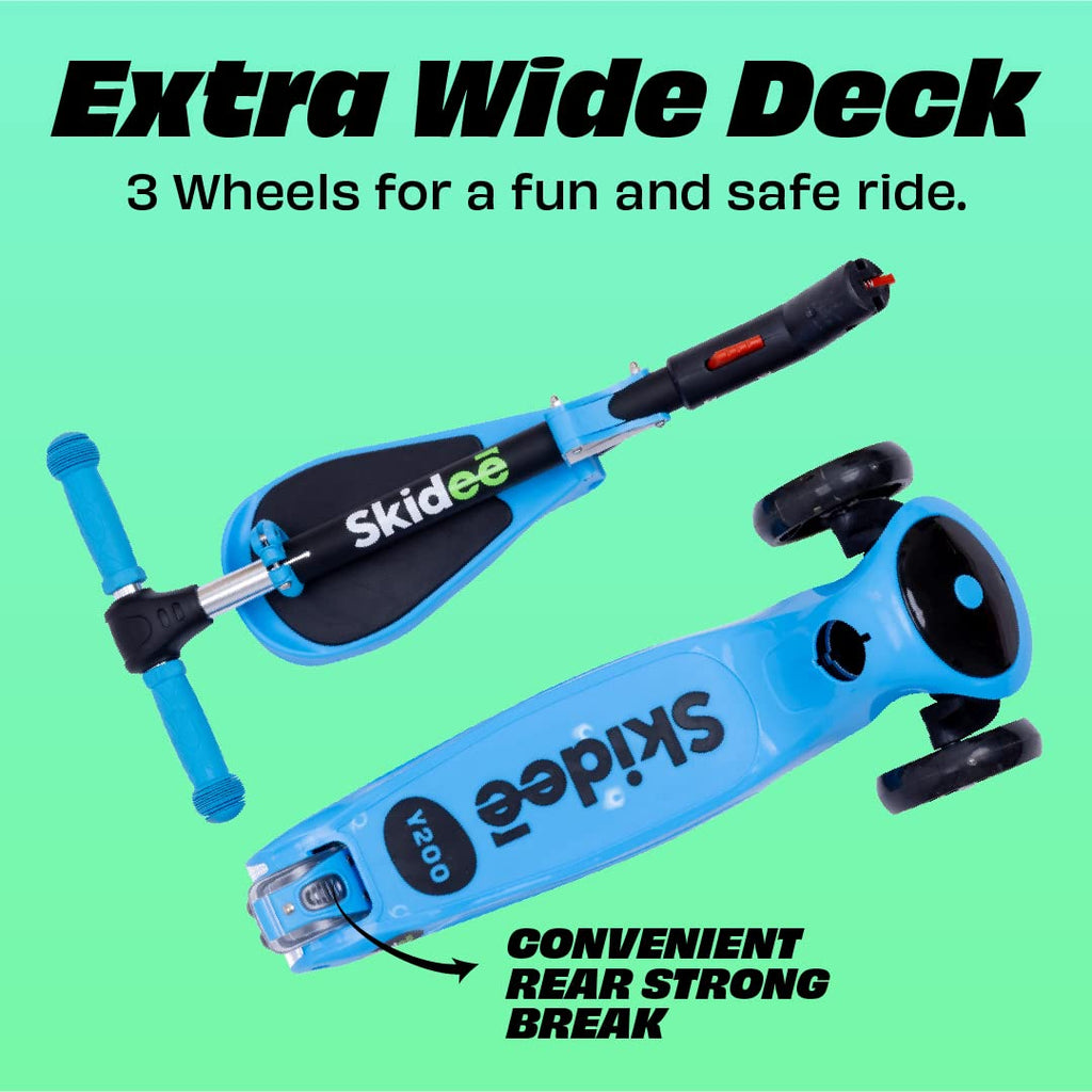 Foldable 3 Wheel Kick Scooter with Removable Seat S905