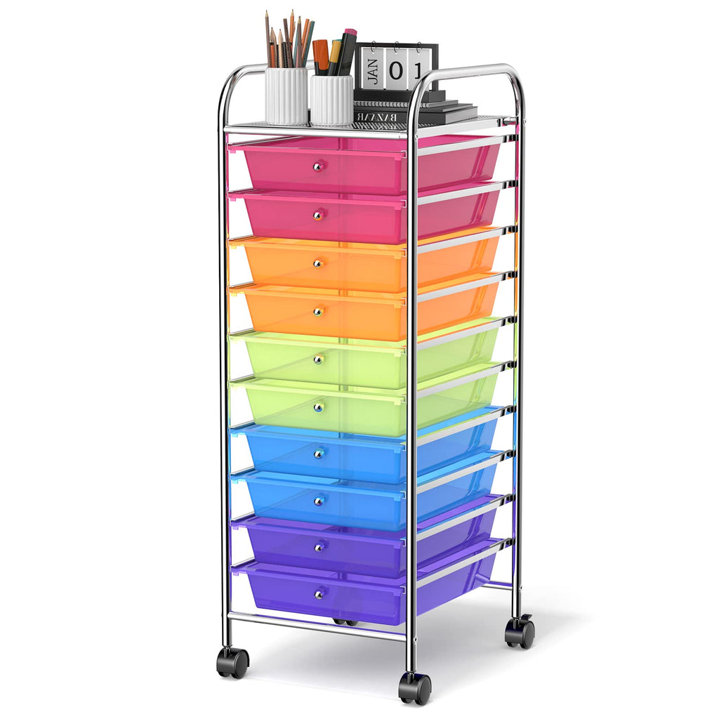10 Drawer Rolling Storage Cart Organizer E79498