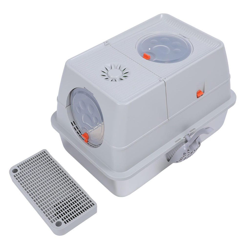 Enclosed Stainless Steel Extra Large Cat Litter Box G879558