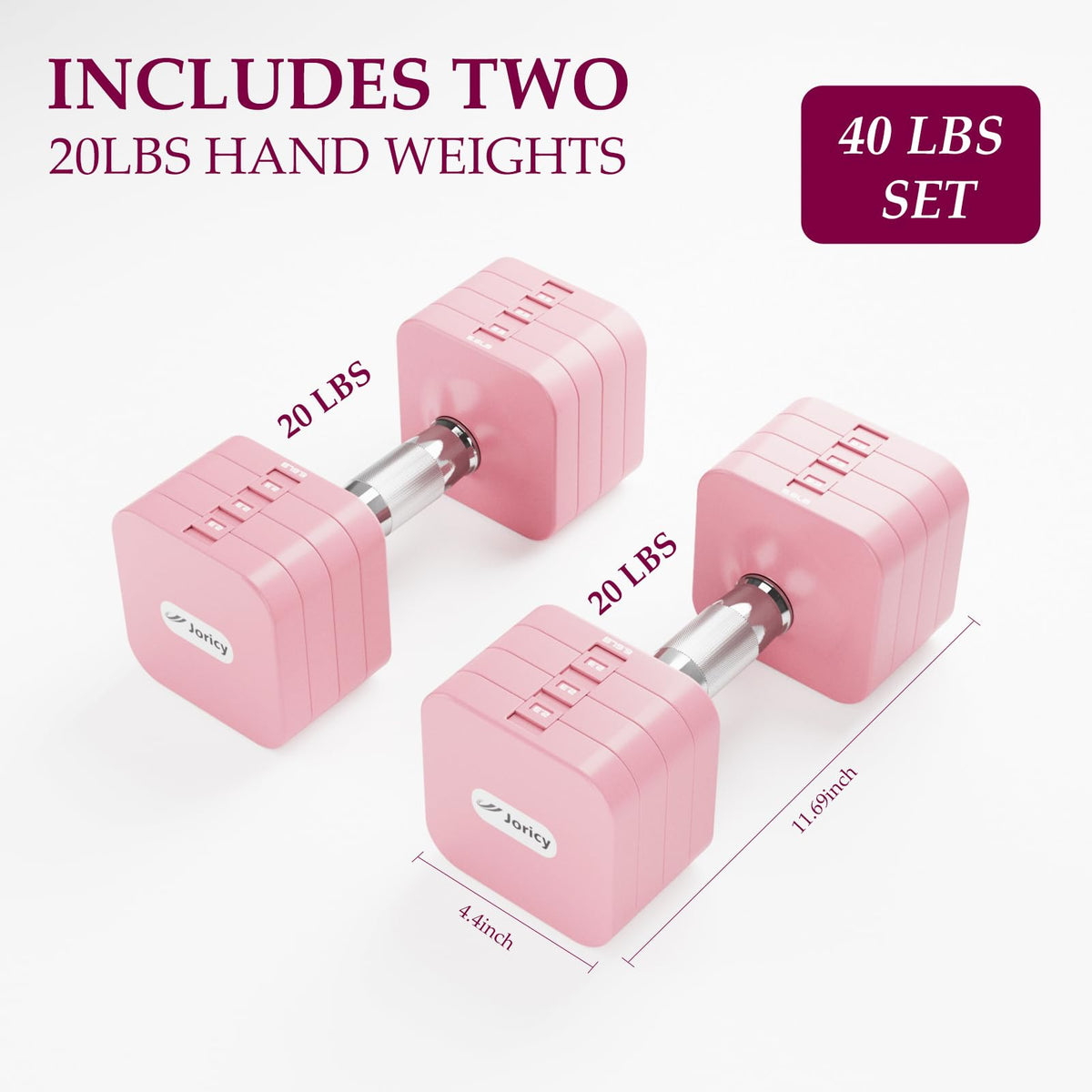 Adjustable Dumbbell Set 10LBS 20LBS 25LBS Set of 2 T6885