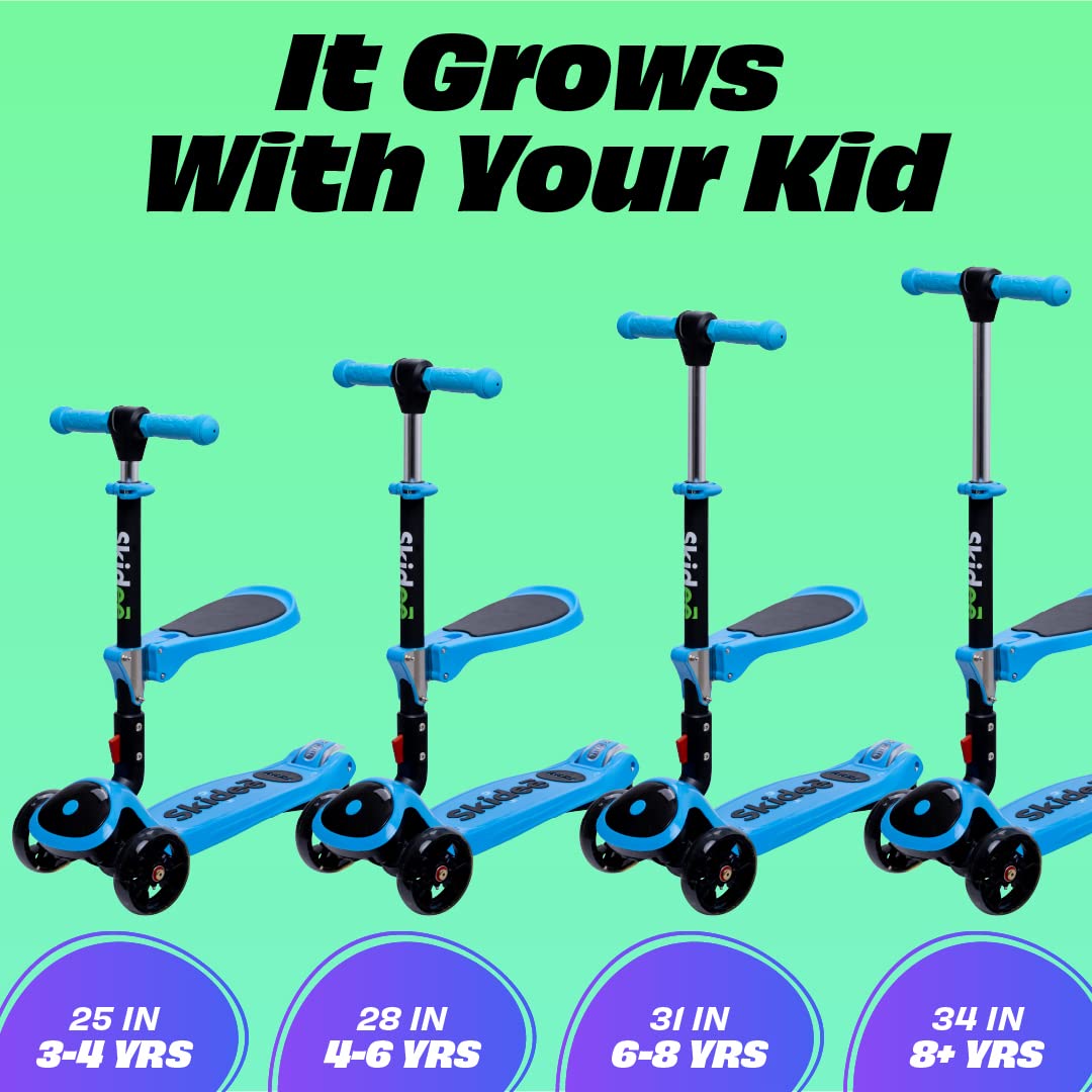 Foldable 3 Wheel Kick Scooter with Removable Seat S905