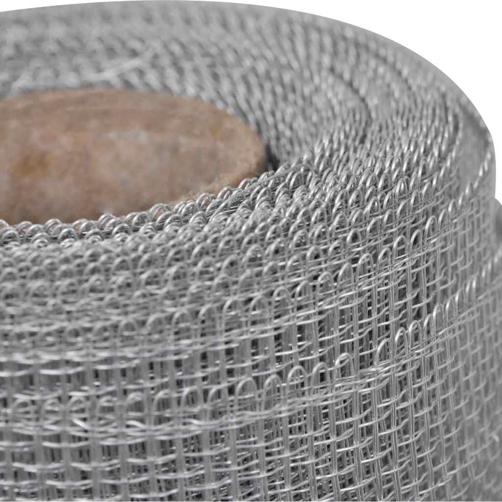Aluminum Mesh 39.4x196.9 Inches Silver O134514