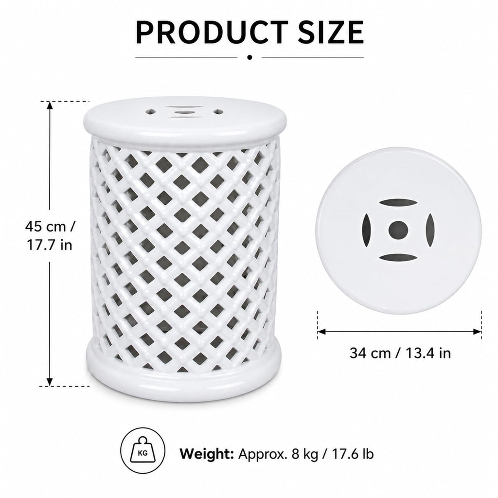 Glazed Ceramic Garden Stool Z6075