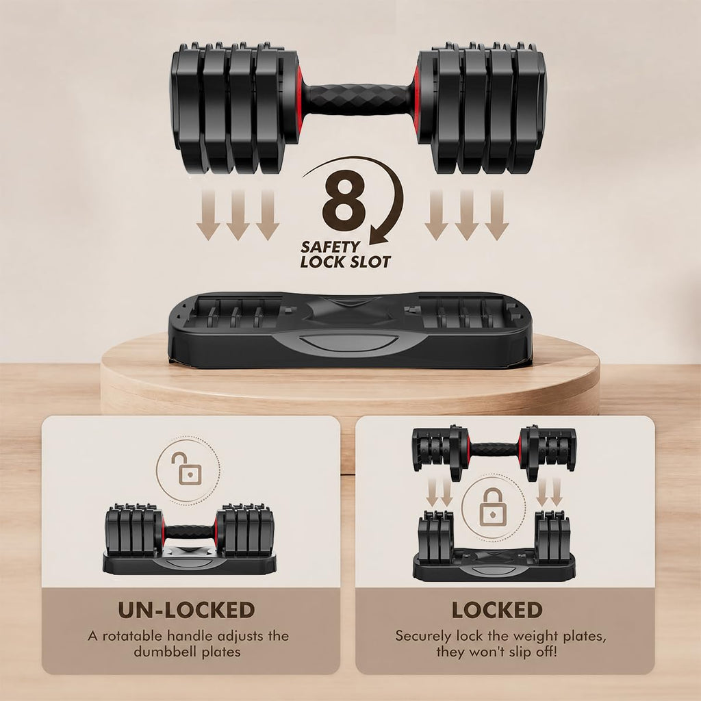 25 lb Adjustable Dumbbell Set U493