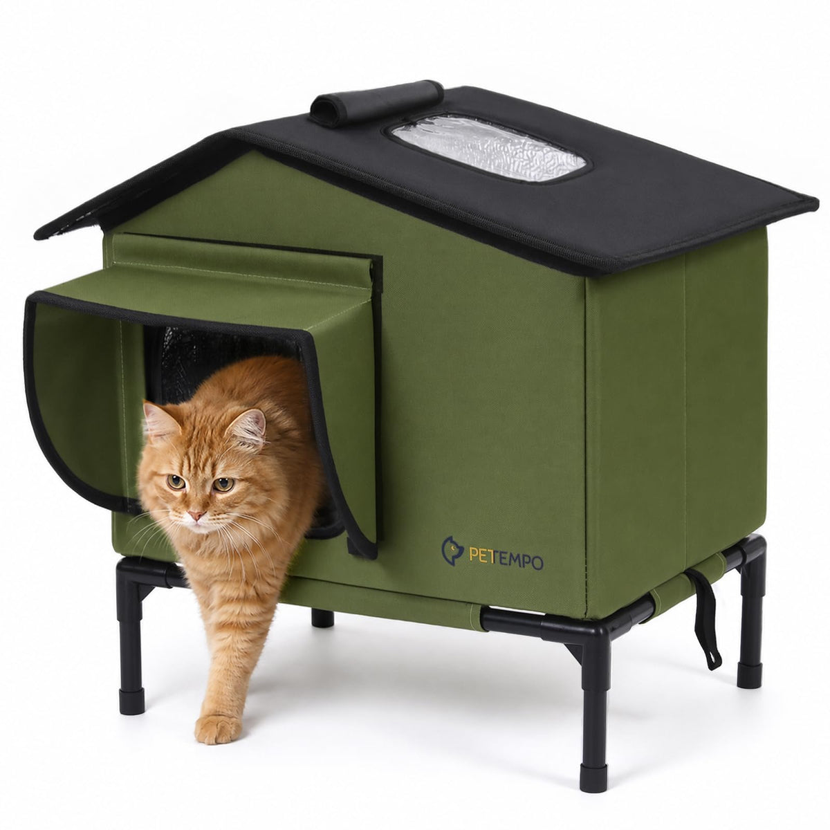 Weatherproof Insulated Outdoor Cat House J493012