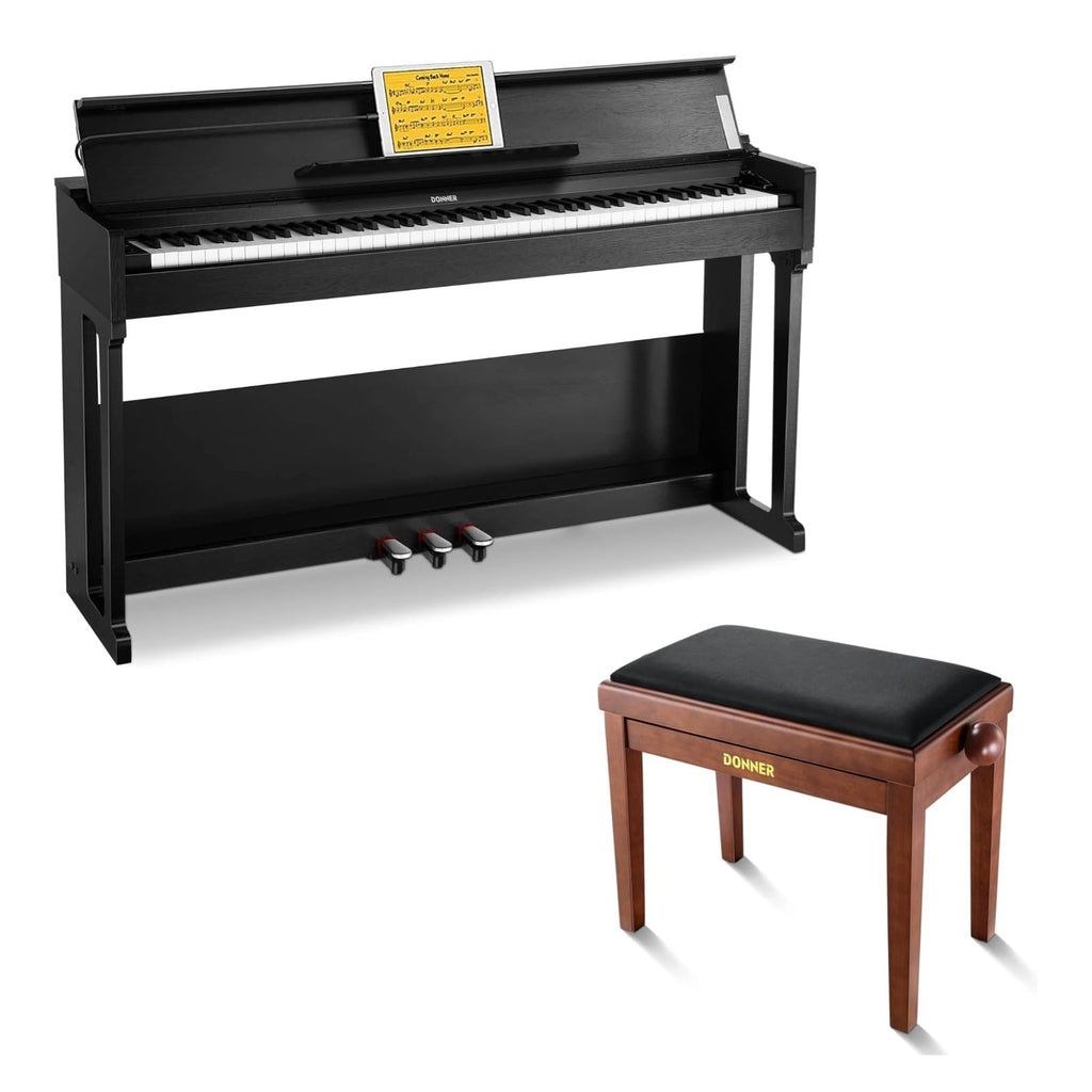 88-Key Weighted Action Digital Piano + Solid Wood Keyboard Bench X944