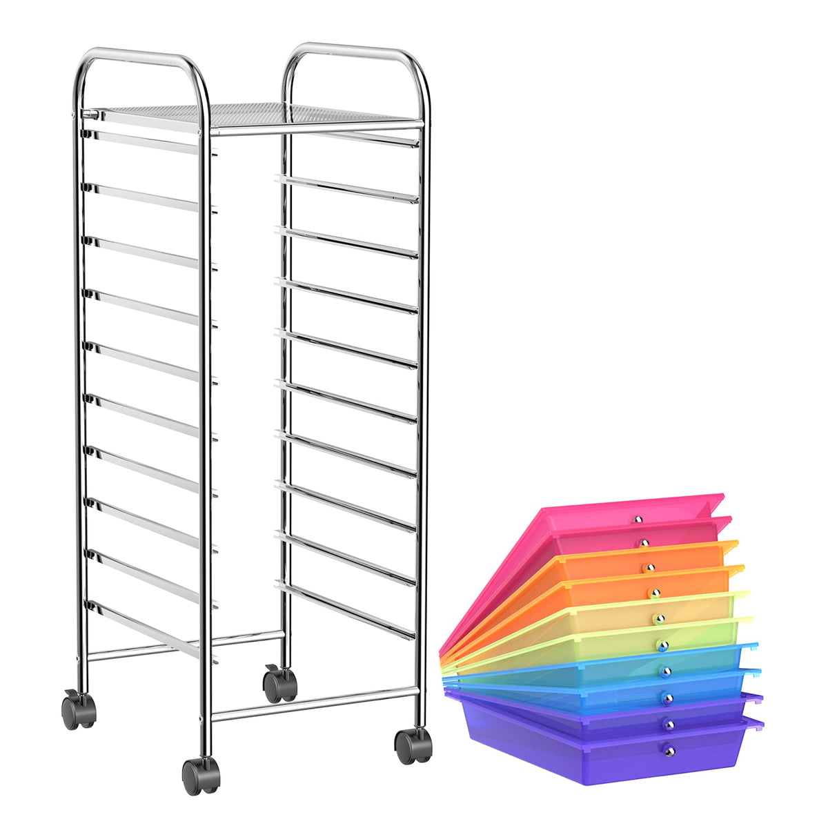 10 Drawer Rolling Storage Cart Organizer E79498