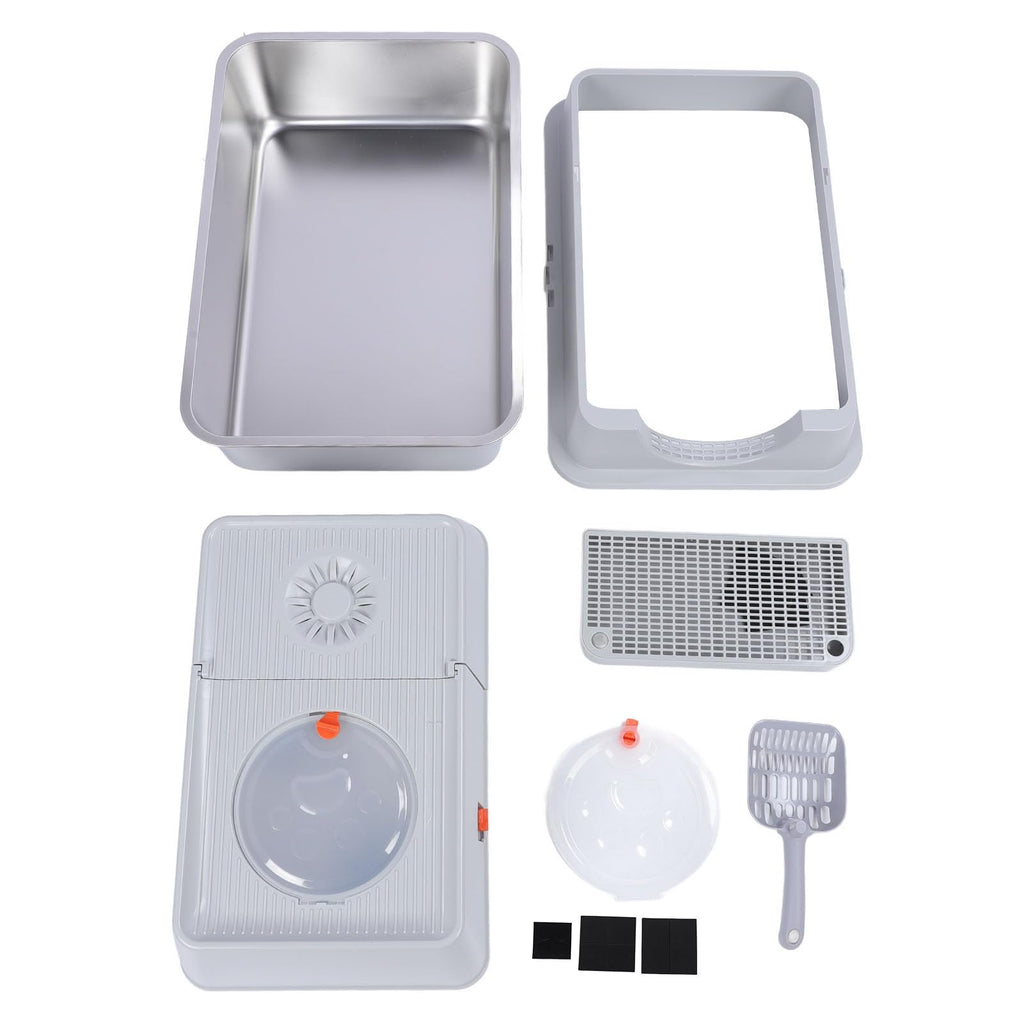 Enclosed Stainless Steel Extra Large Cat Litter Box G879558