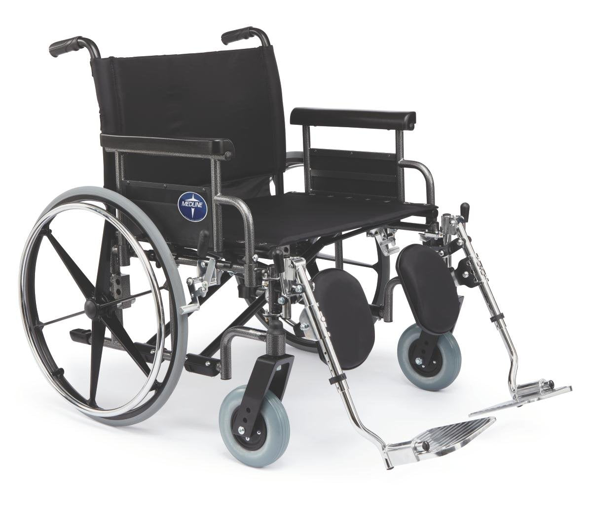 Bariatric Wheelchair with Desk-Length Arms and Elevating Leg Rests L83310