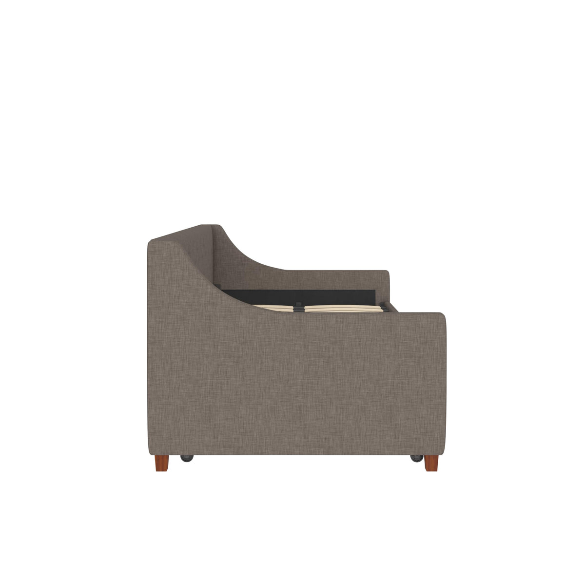 Grey Linen Twin over Twin Upholstered Daybed and Trundle C695491