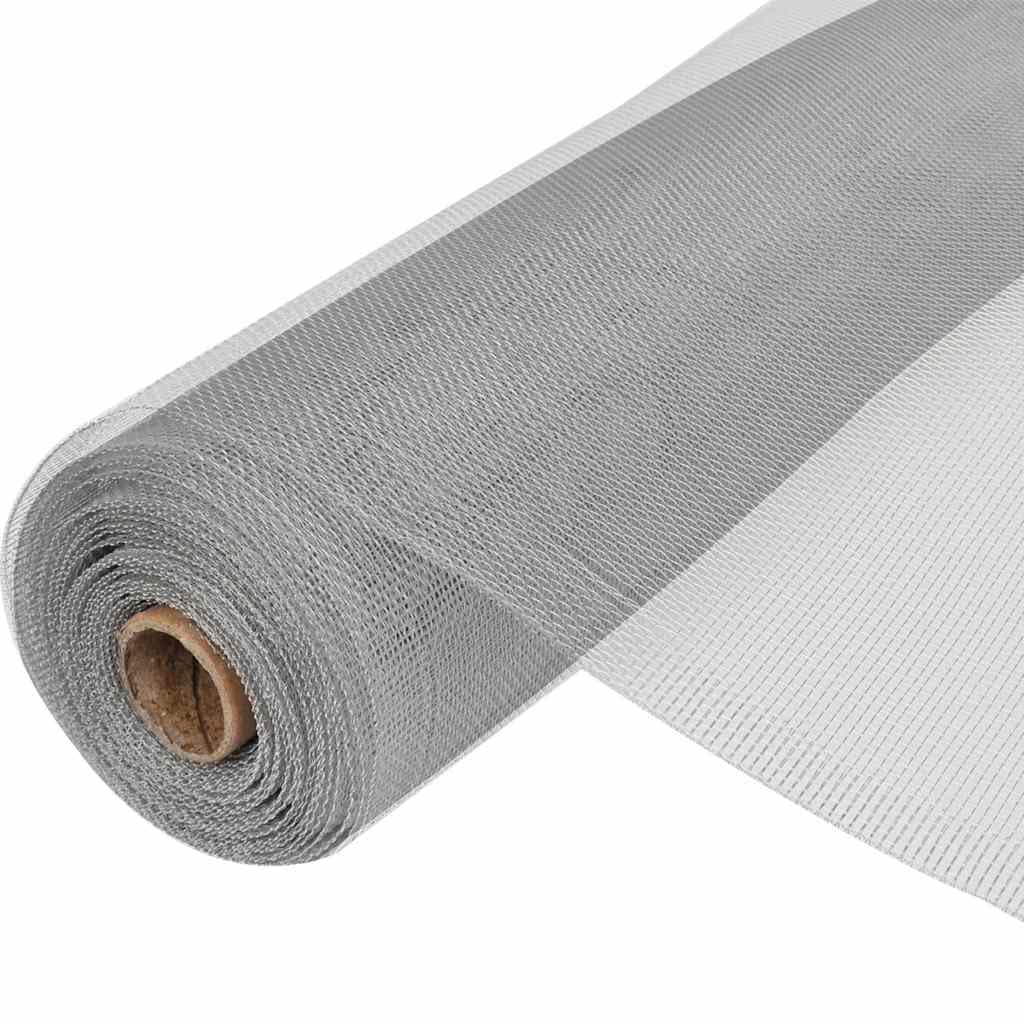 Aluminum Mesh 39.4x196.9 Inches Silver O134514