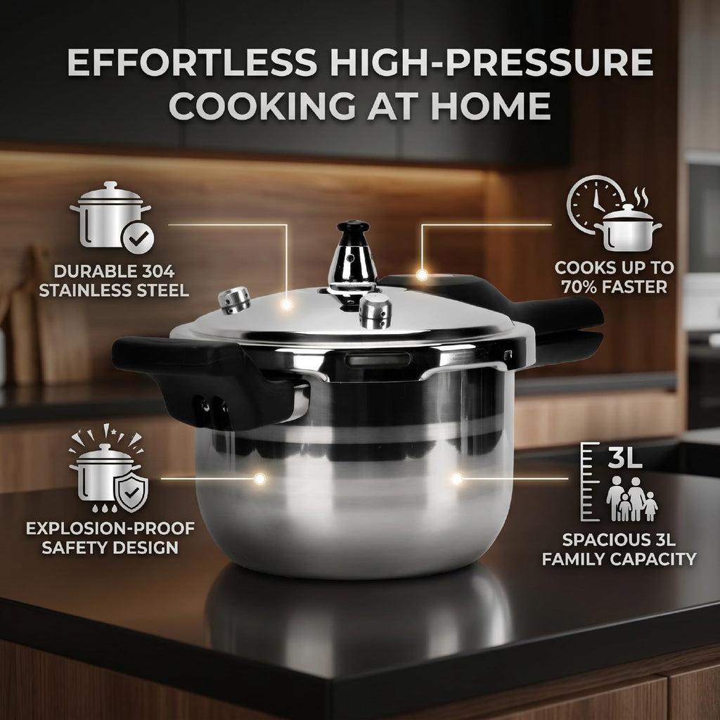 3L Stainless Steel Pressure Cooker A47910