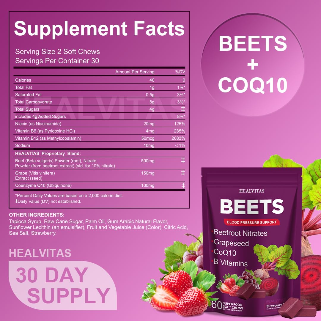 Blood Pressure Support Soft Chews, 60 Count Y608195