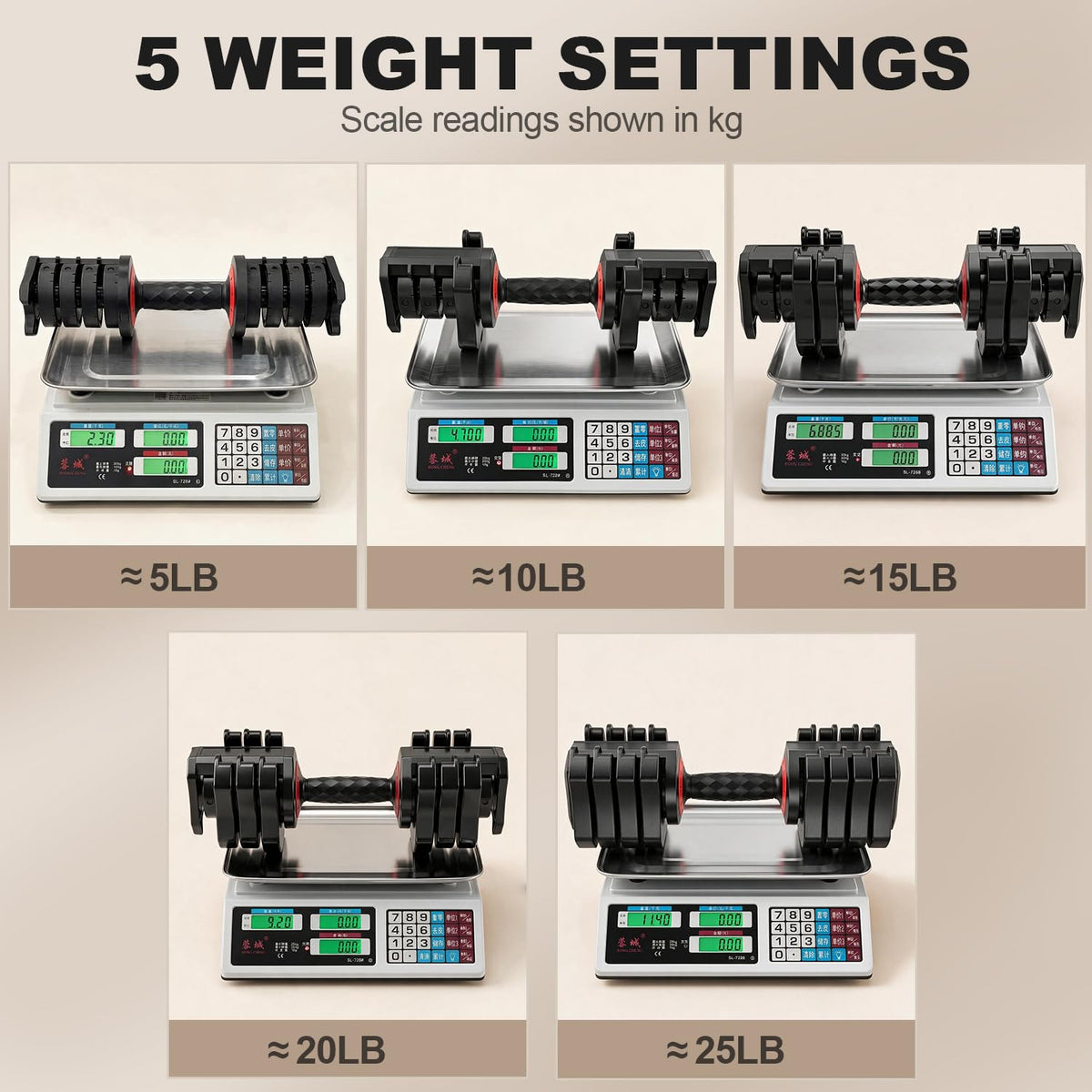 25 lb Adjustable Dumbbell Set U493