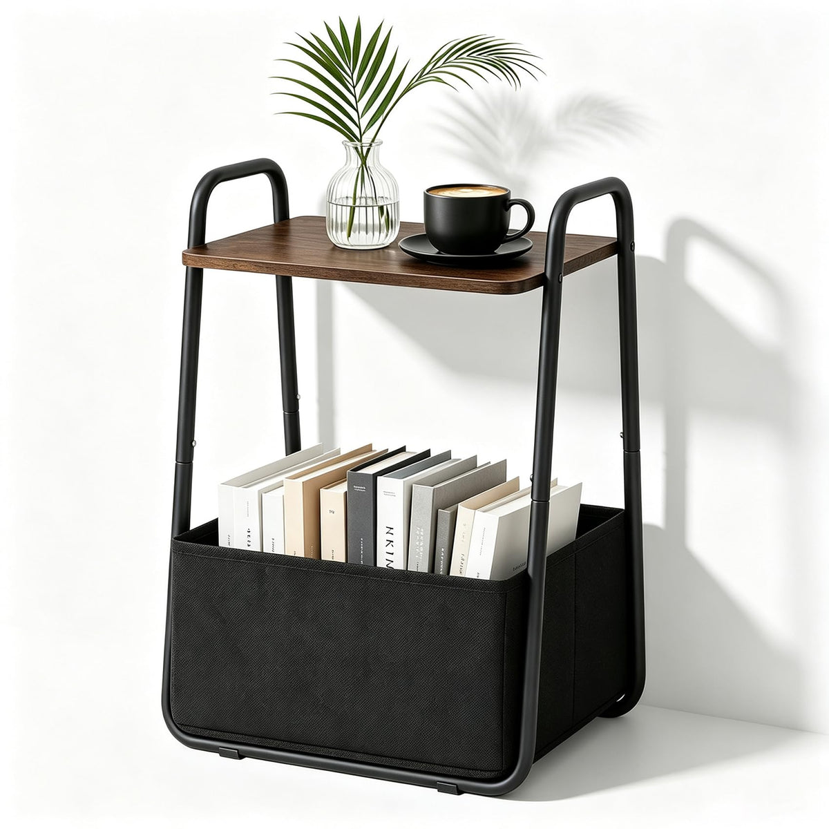 Small Storage Side Table with Metal Frame D37403