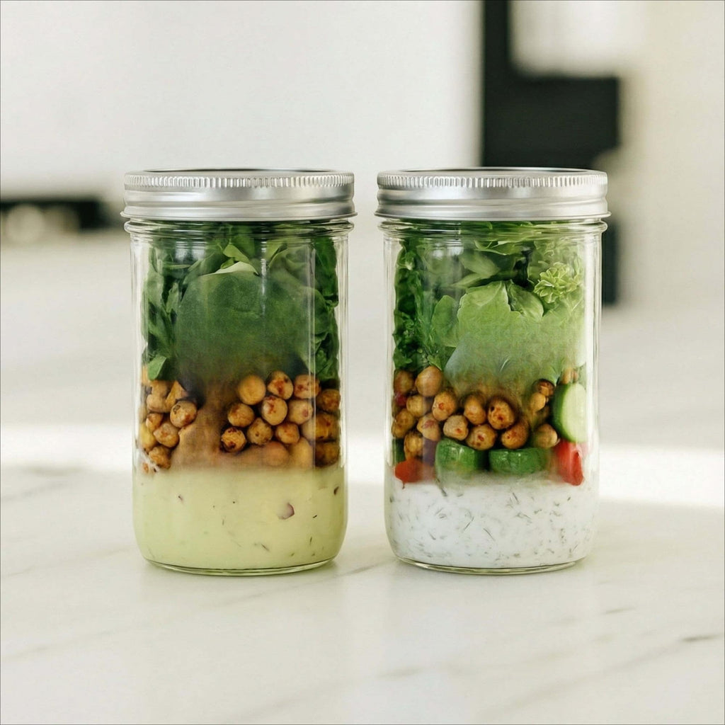 16 Oz Wide Mouth Glass Mason Jars with Lids & Bands, 2-Pack C5937