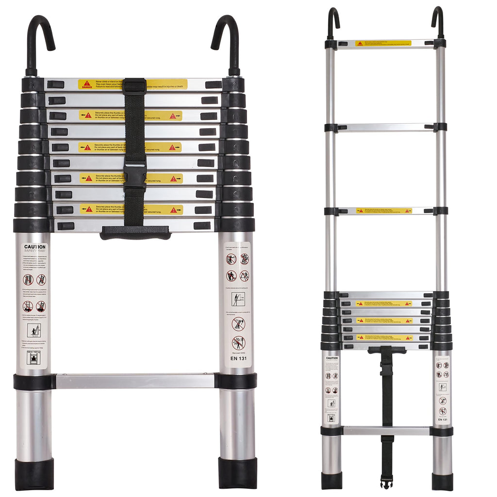 10.5FT Aluminum Telescoping Ladder R8613