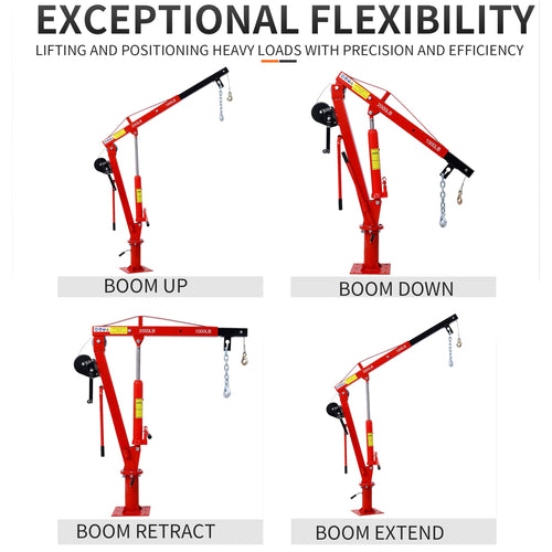 2000 lbs Hydraulic Truck Bed Jib Crane C9679