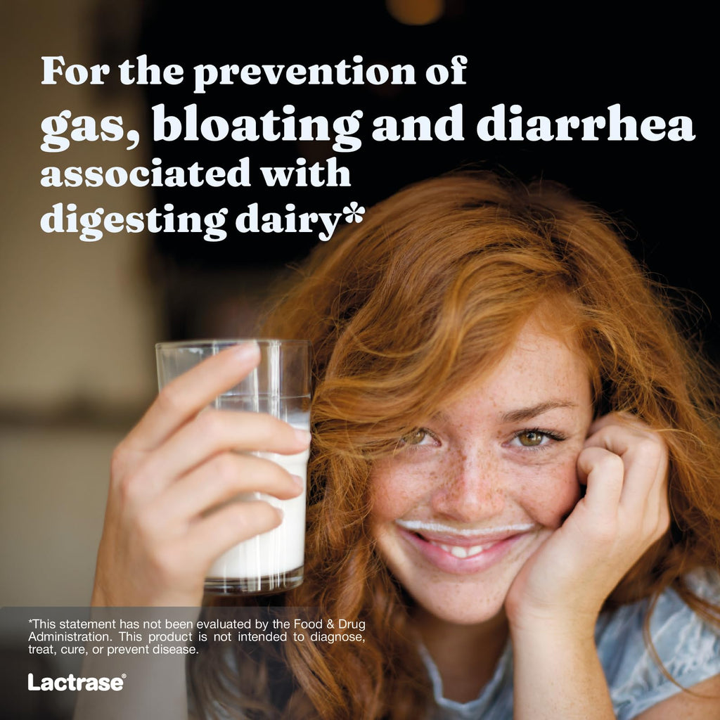 Lactrase Tablet Dispenser 3,300 FCC Lactase Units 100 Pills X438