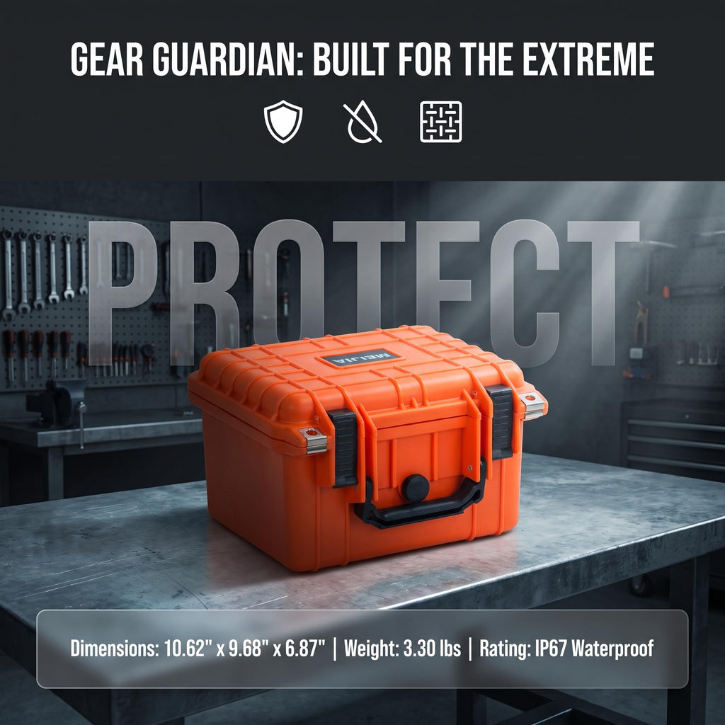 Portable IP67 Waterproof Camera Case with Customizable Foam D245