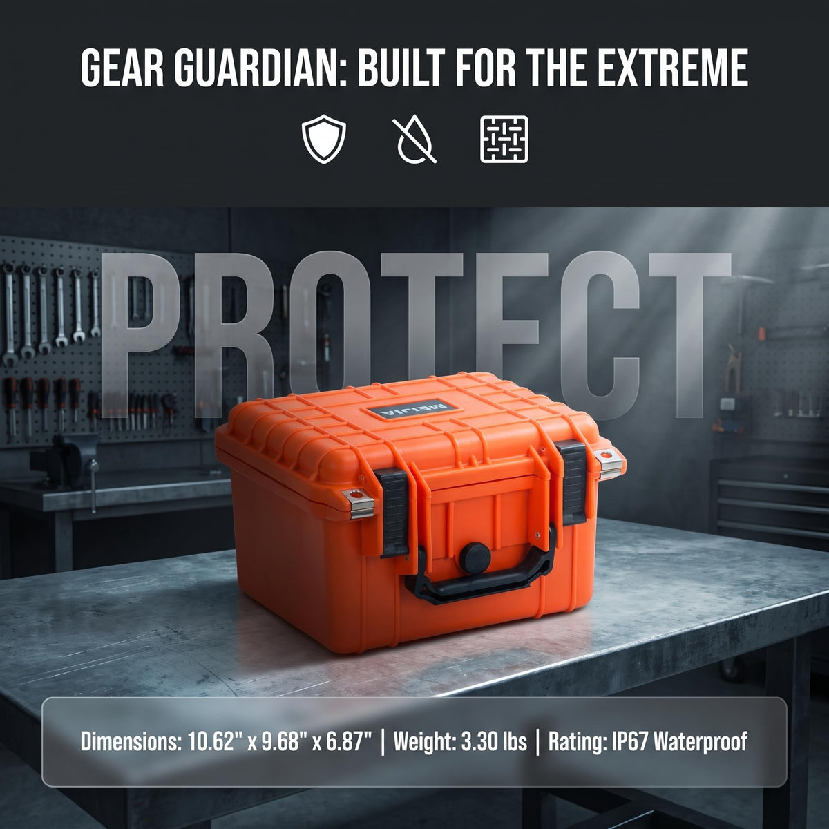 Portable IP67 Waterproof Camera Case with Customizable Foam D245
