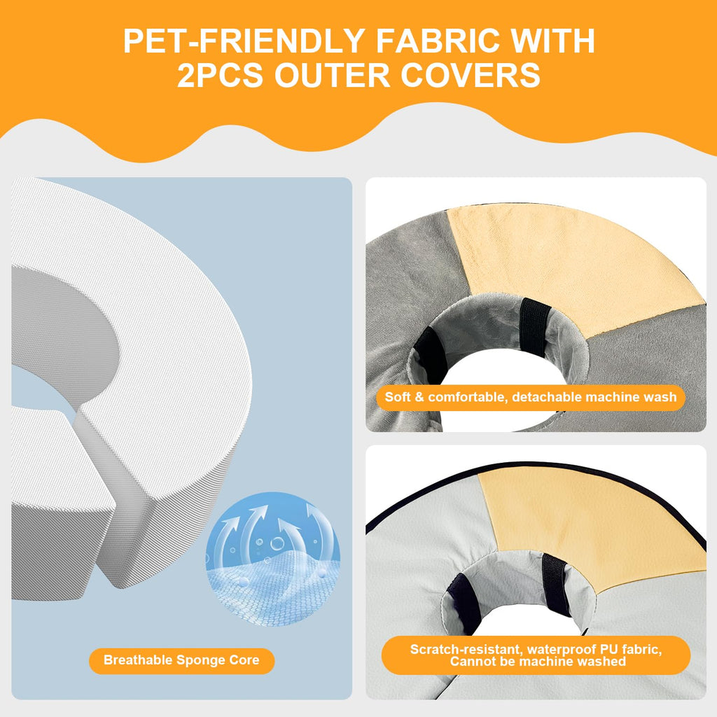Inflatable Dog Cat Cone Collar with 2PCS Cover Y1000