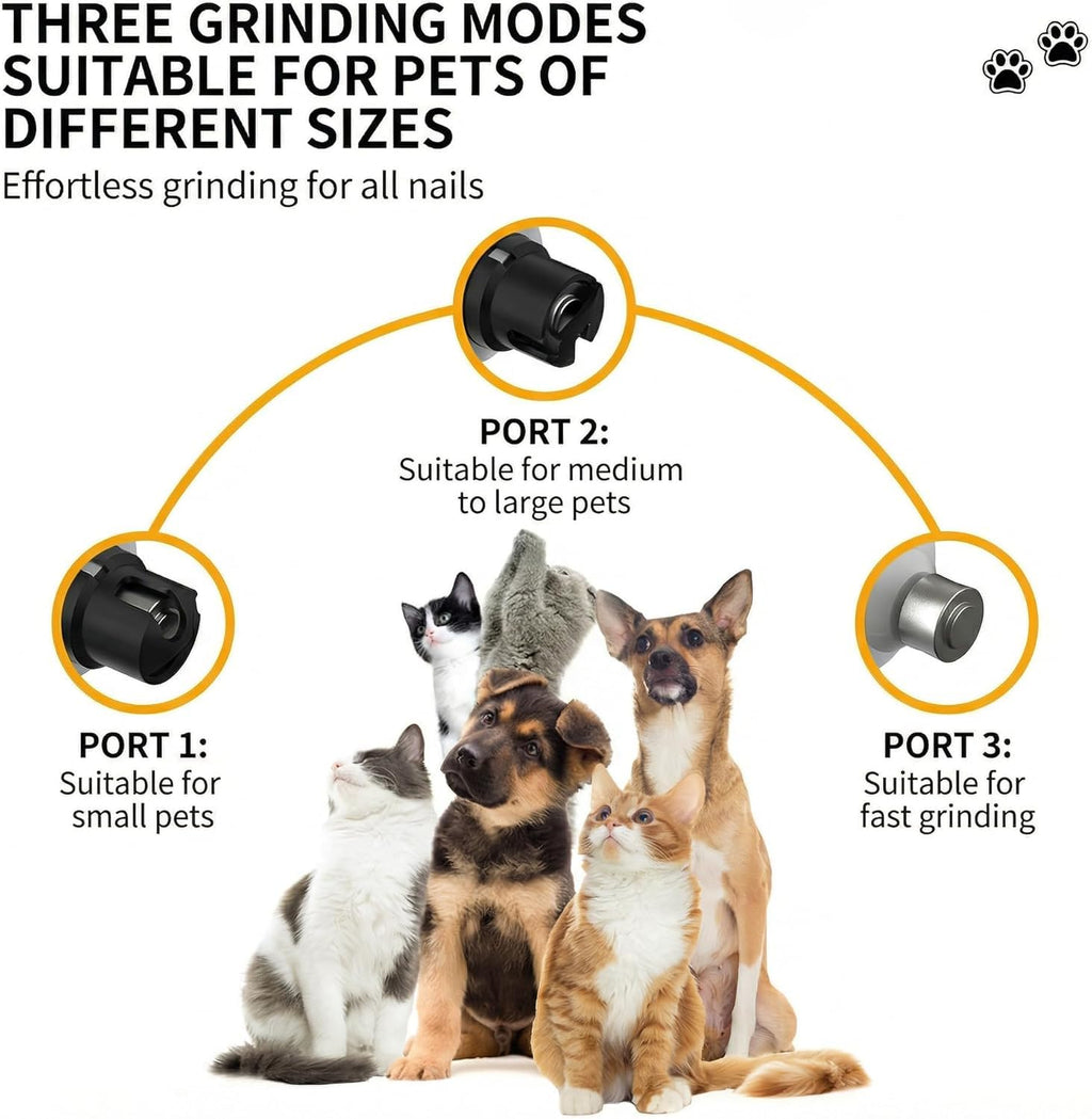 Electric Pet Nail Trimmer with LED Light 3-Speed D512216