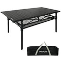 Large Folding Aluminum Camping Table with Storage and Carry Bag G510
